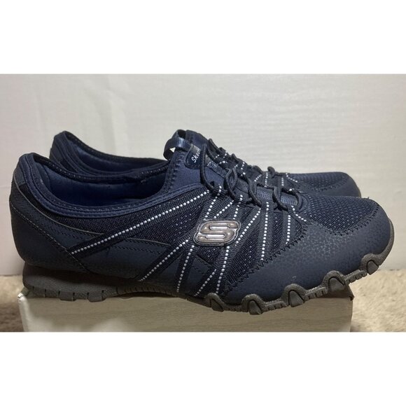 Skechers Casual Shoes Wm 8 Navy Bikers Lite Relive Air Cooled Memory Foam - Picture 3 of 12